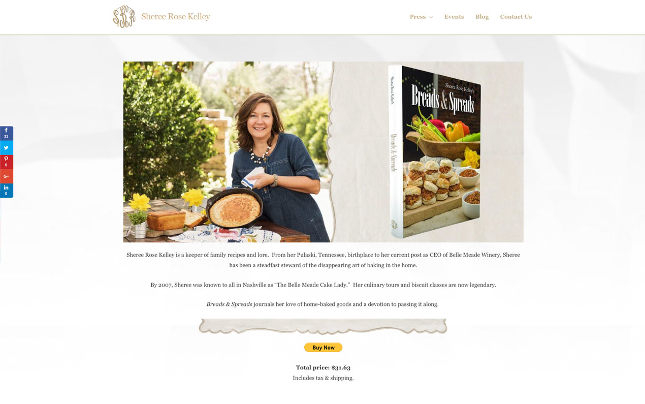 Sheree Kelley website home page
