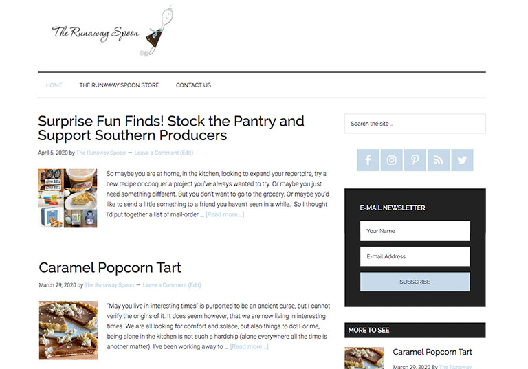 the runaway spoon homepage