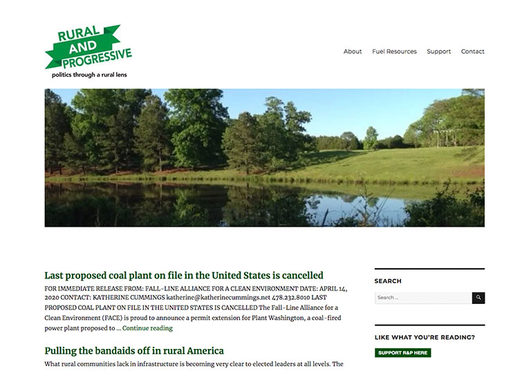 rural and progressive home page